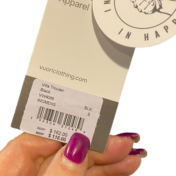 NWT Vuori Villa trouser BLACK Size S - Picture 4 of 4